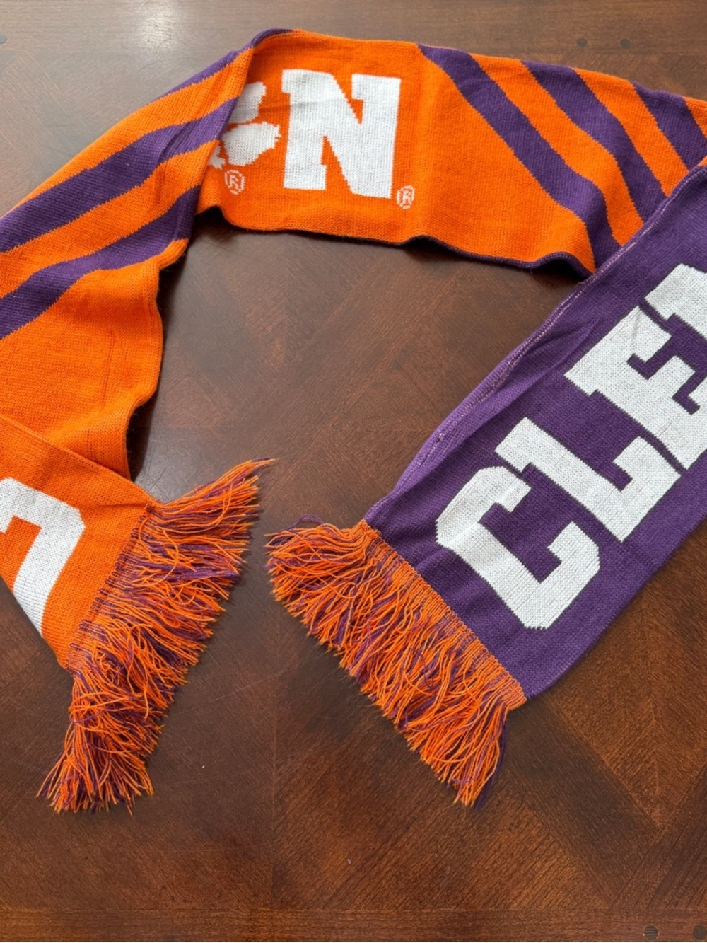 Clemson Orange & Purple Team Scarf